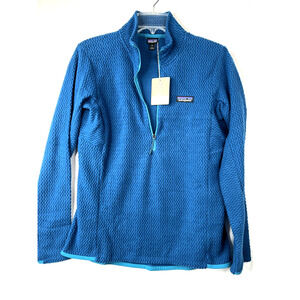 NWOT Patagonia women's R1 Air Zip-Neck pullover in Lagom Blue, size M